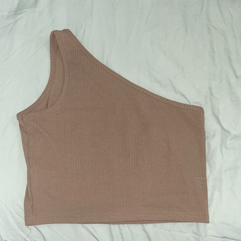 Ribbed Asymmetrical Off the Shoulder Top
